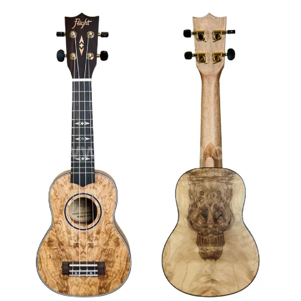 Flight Sopran Ukulele - Quilted Ash mit Tasche
