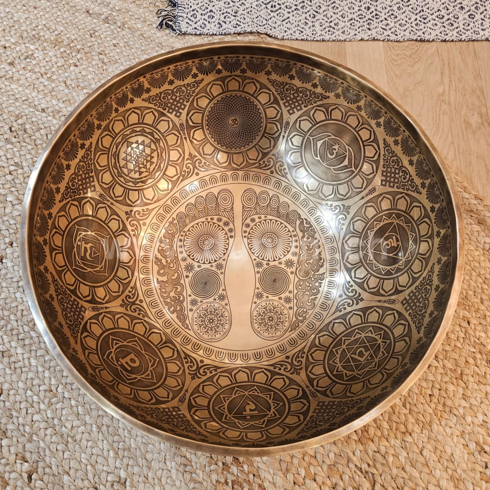 Fussreflexonen-Klangschalen ø 48 cm – B in 440 Hz | Kronenchakra