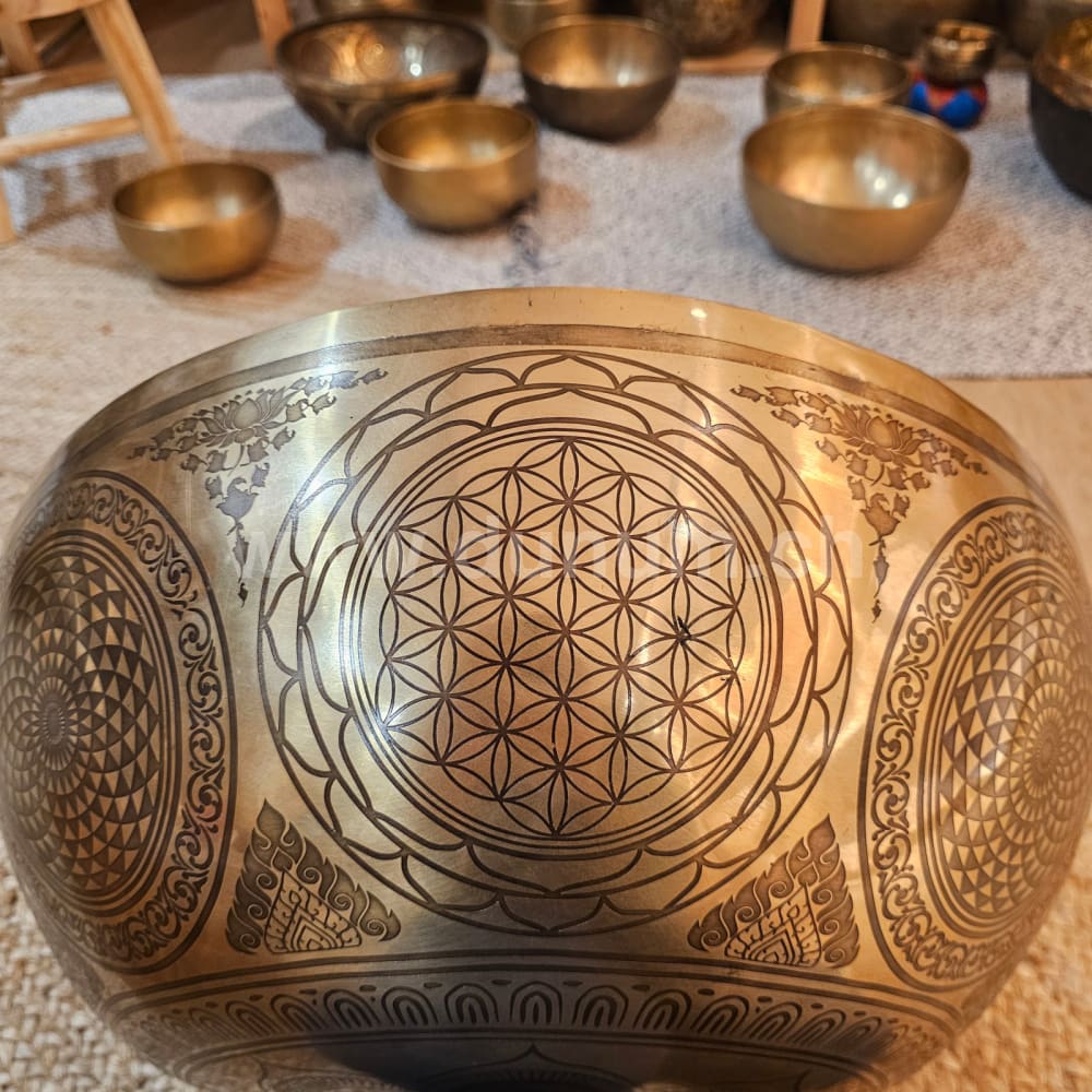 Fussreflexonen-Klangschalen ø 48 cm – B in 440 Hz | Kronenchakra