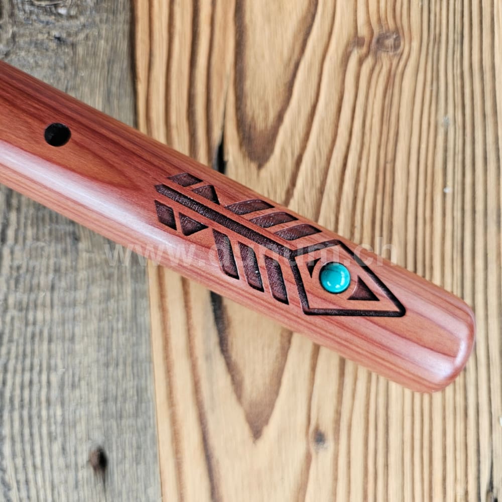 Golden Eagle F# mit Türkis | Blasinstrumente | Indianische Flöten | Dunum.ch