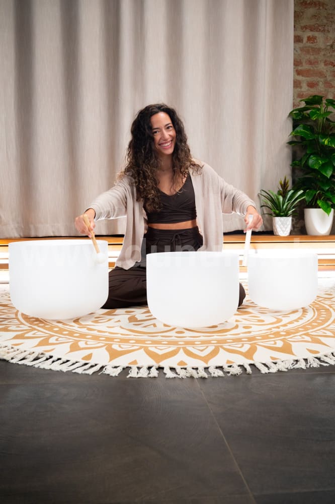 Kristallklangschalen Set - C3 / E3 / G3 / in 440 Hz