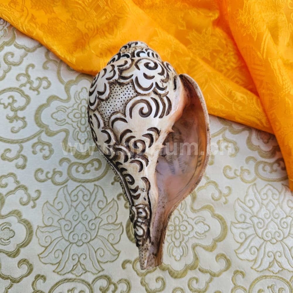 Muschelhorn Krishna und Radha