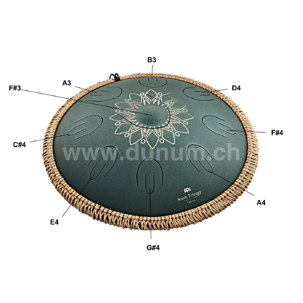 Octave Steel Tongue Drum - F# Minor 432 Hz - Dark Green