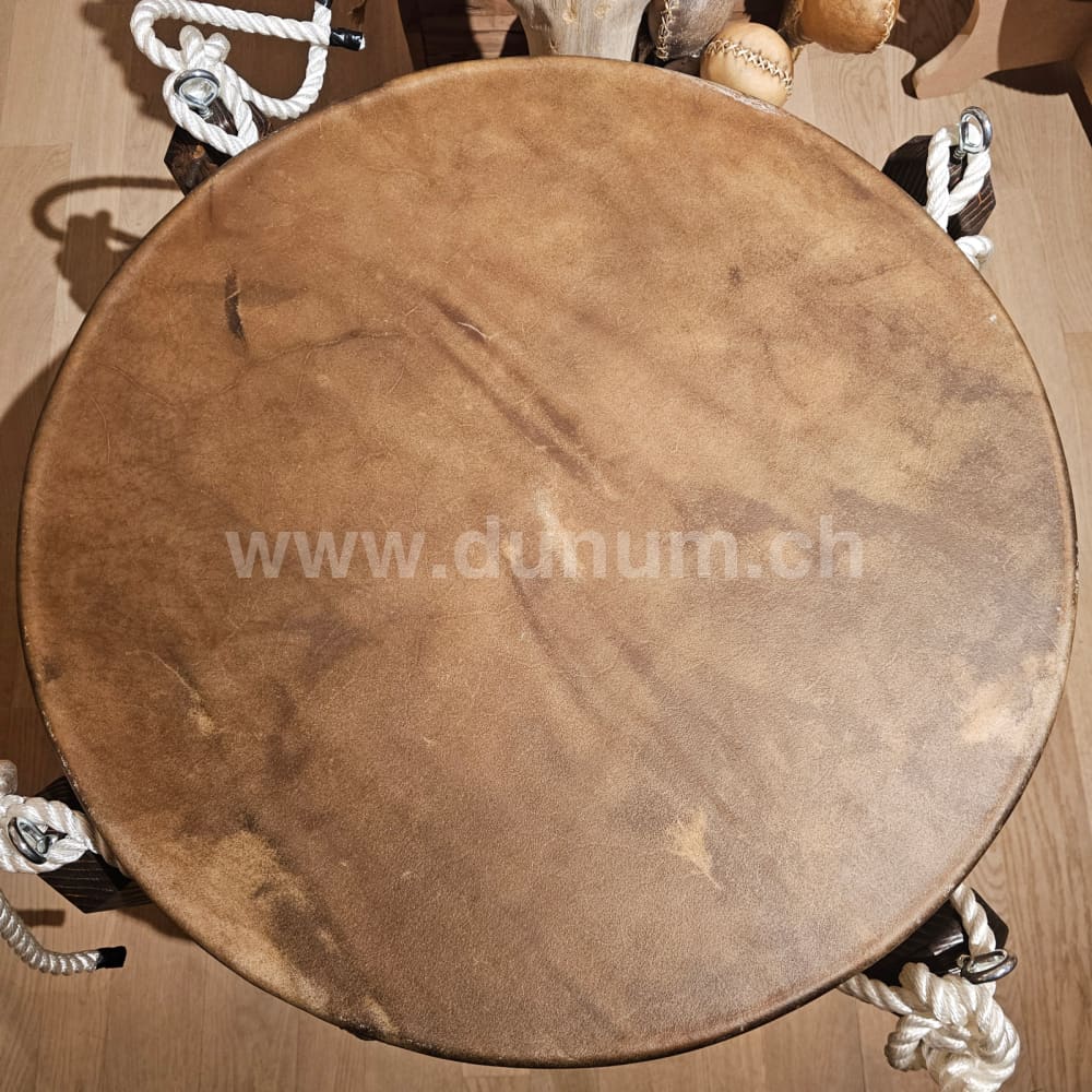 Powwow Trommel 60 cm - 24 cm mit Ständer - Bison