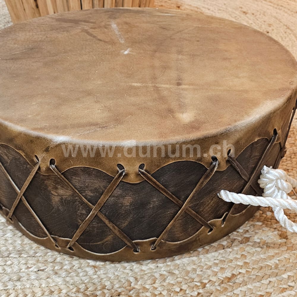 Powwow Trommel 60 cm - 24 cm mit Ständer - Bison
