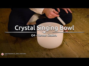 10" / 25cm throat chakra crystal singing bowl G | 432Hz