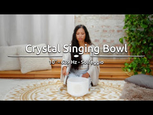 10" / 25cm Solfeggio Crystal Bowl - Fa 639Hz / D#4