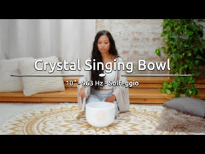 10" / 25cm Solfeggio Crystal Bowl - 963Hz / B4