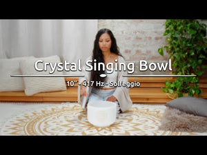 10" / 25cm Solfeggio Crystal Bowl - Re 417Hz / G#4