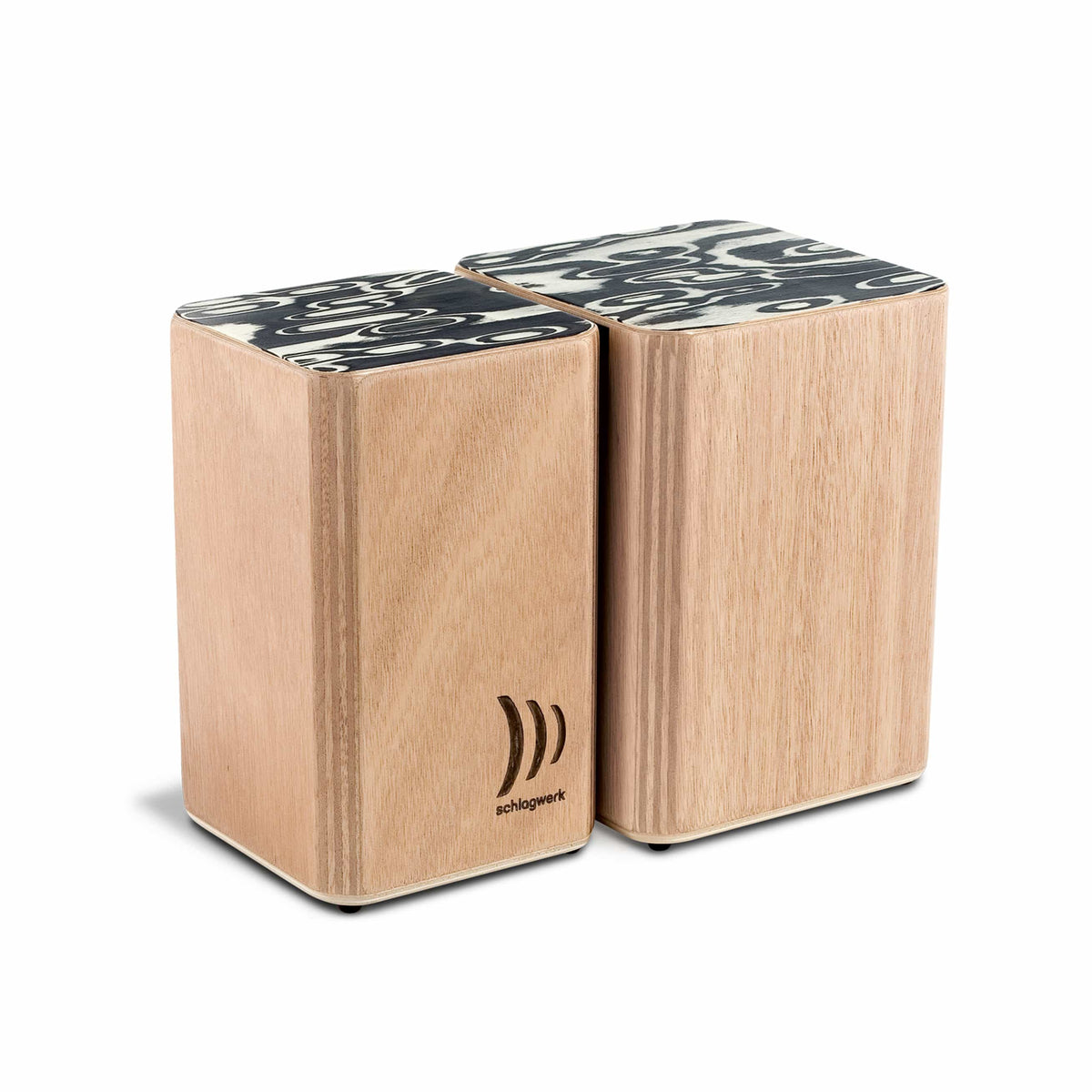 Wooden bongos with Velcro connection