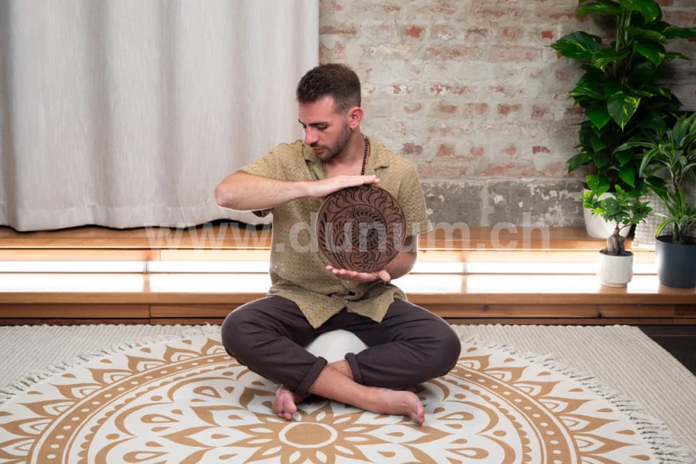 Raindisk 25 cm - Ocean Sound - Fibbonaci inspired carving