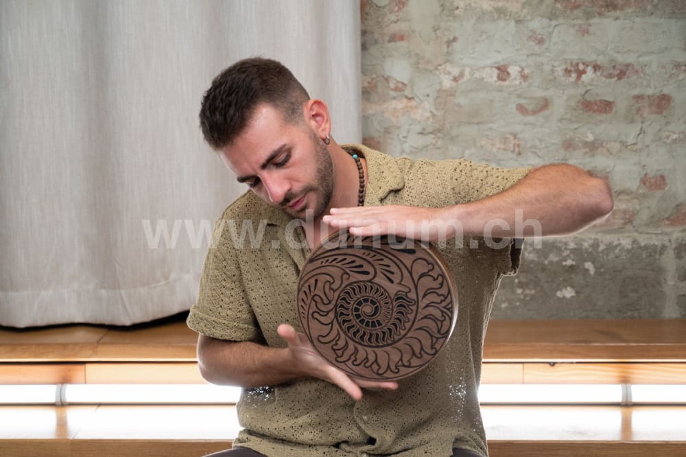 Raindisk 25 cm - Ocean Sound - Fibbonaci inspired carving