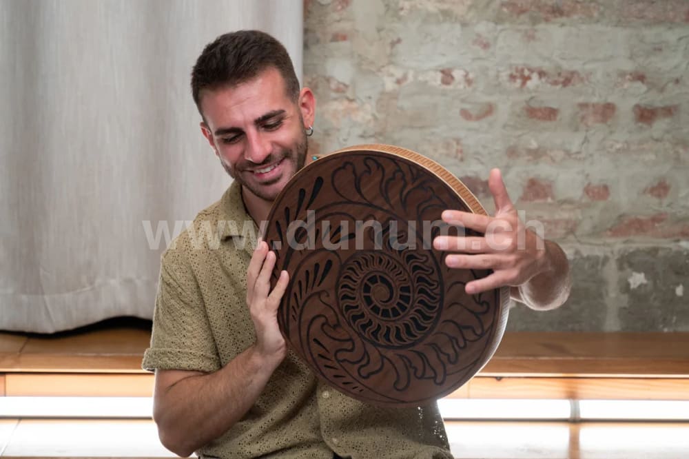 Raindisk 38 cm - Ocean Sound - Fibbonaci inspired carving