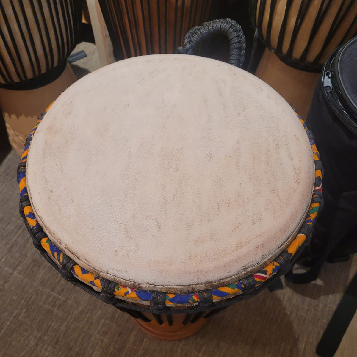 Djembé from Ghana, Ø 31 cm, H 58 cm