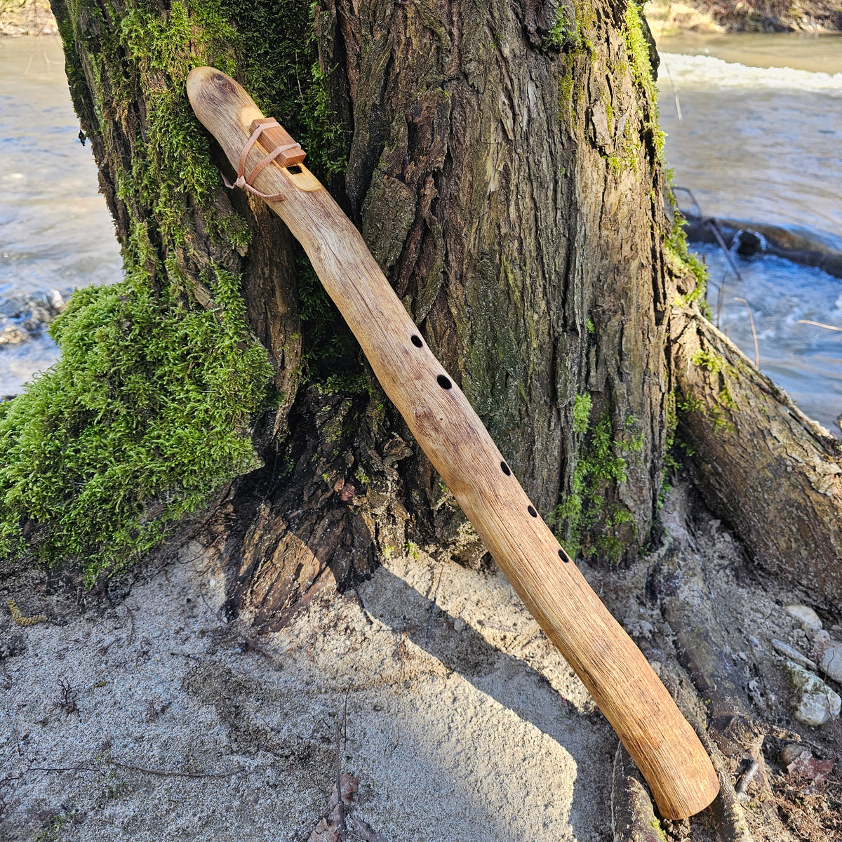 Low D flute made of ash - root ( 440 Hz)