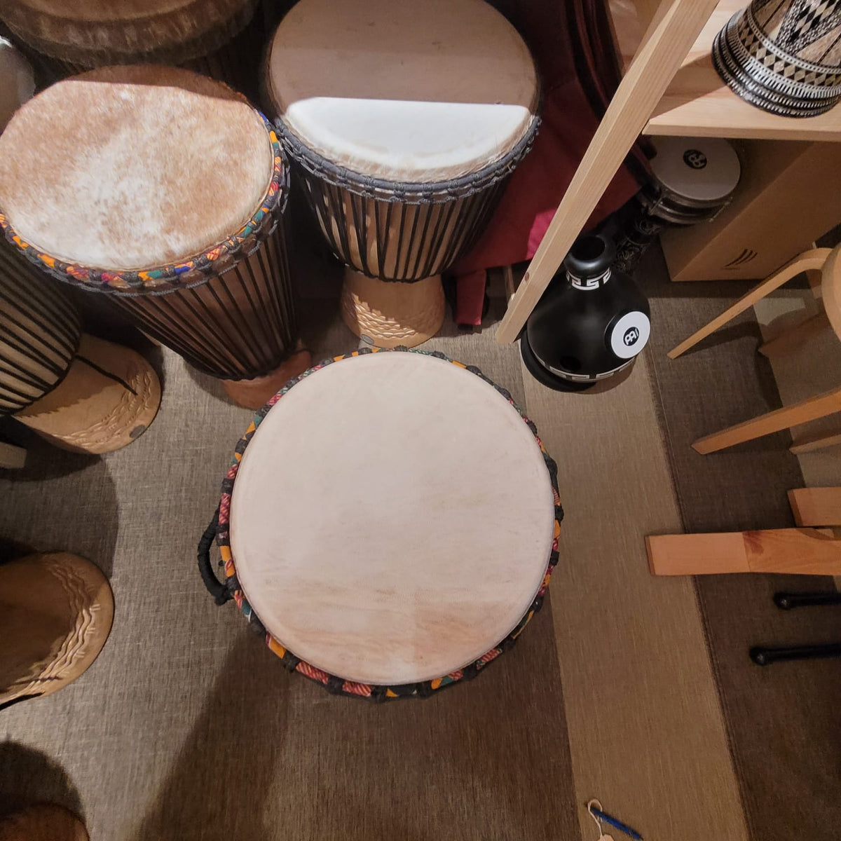 Djembé du Ghana Ø 34 cm, H 64 cm