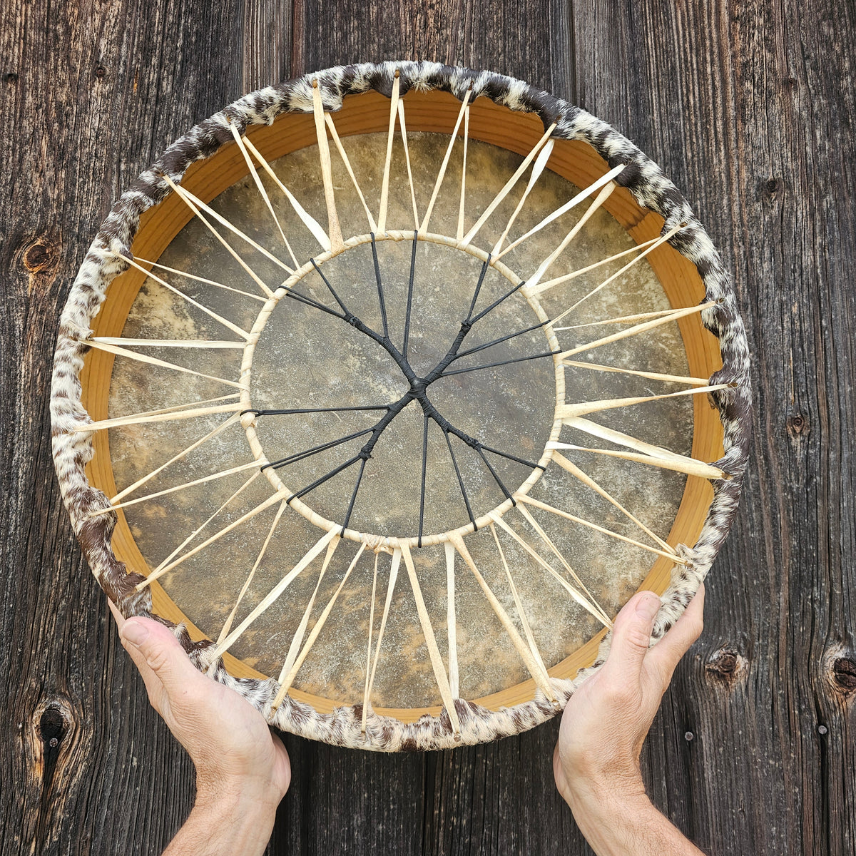 Tambour rituel ø 45 cm - peau de vache