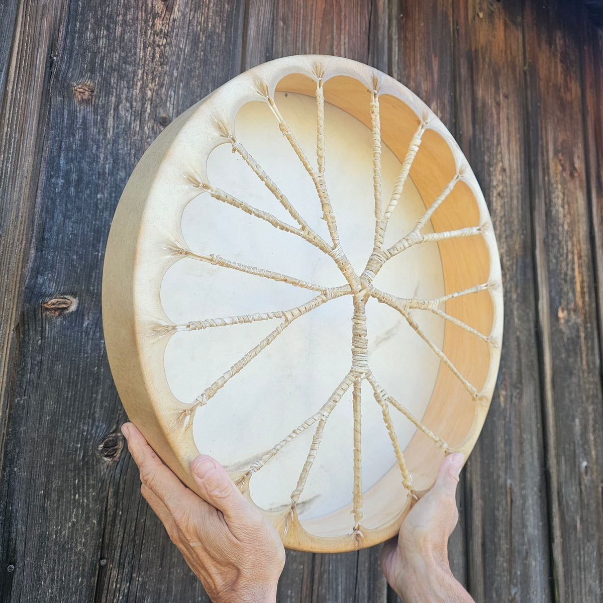 Tambour chamanique pleine lune ø 45 cm - cerf rouge - hêtre