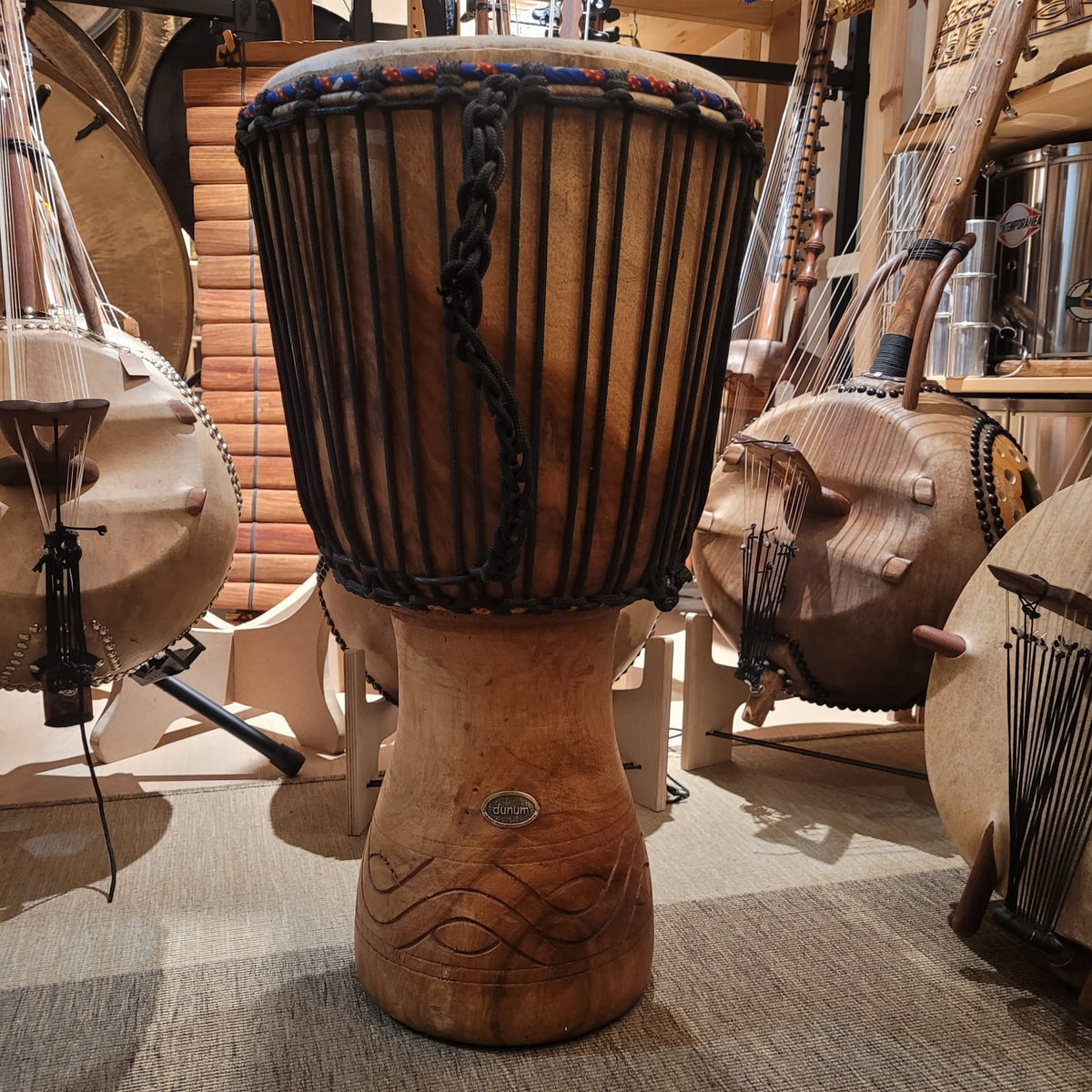 Djembe from Ghana, Ø 35 cm, H 64 cm