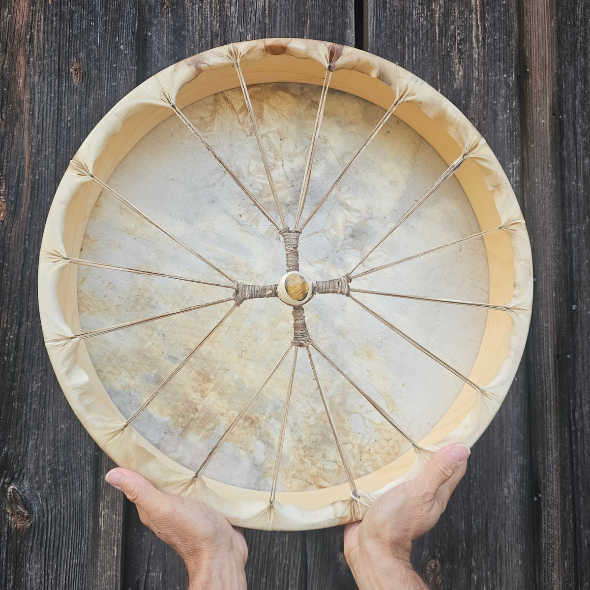 Tambour chamanique « Pleine Lune », ø 46 cm | Cerf | Bouleau