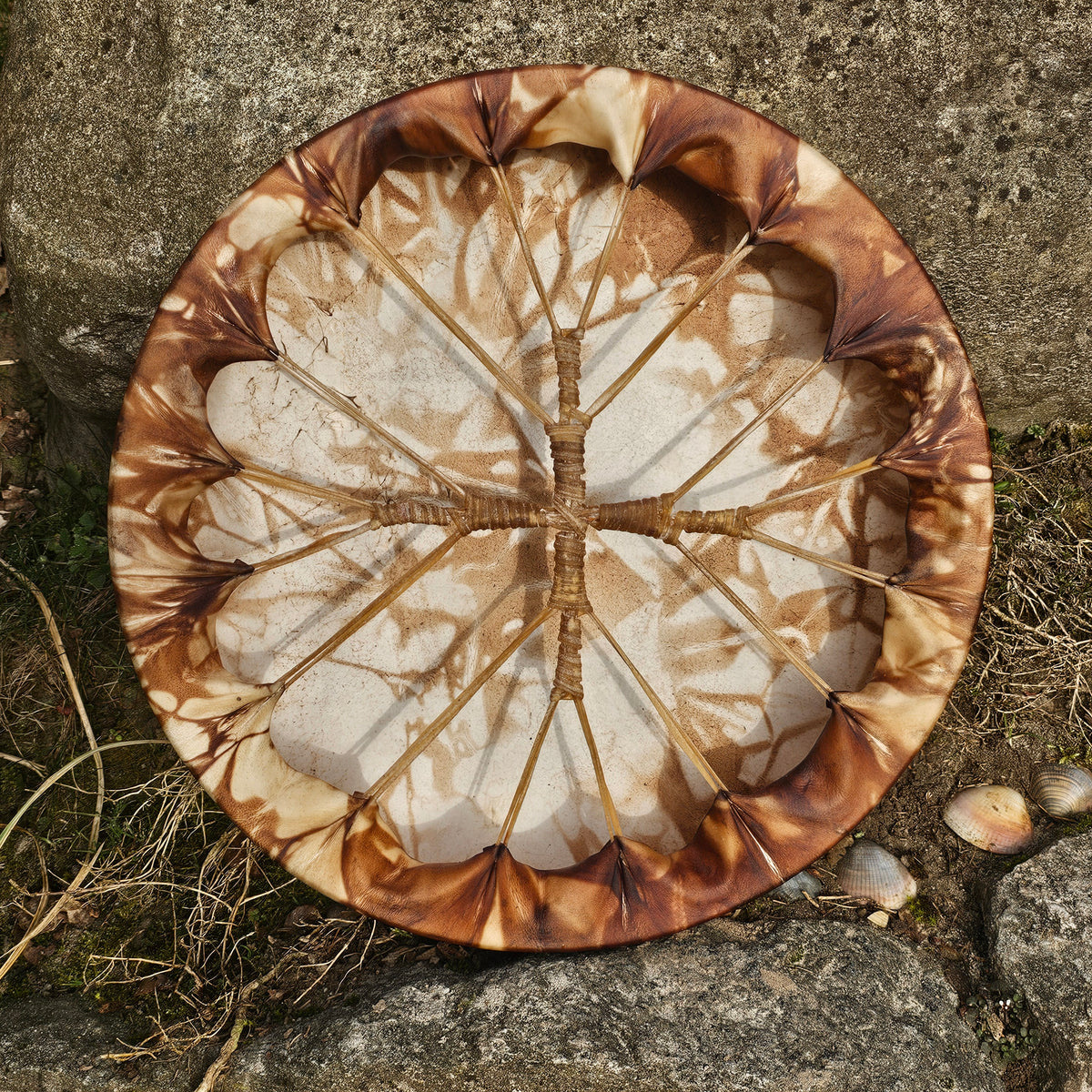 Full moon shaman drum ø 40 cm - birch - deer