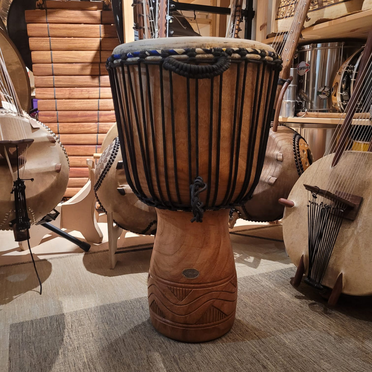 Djembé du Ghana, Ø 37 cm, H 63 cm