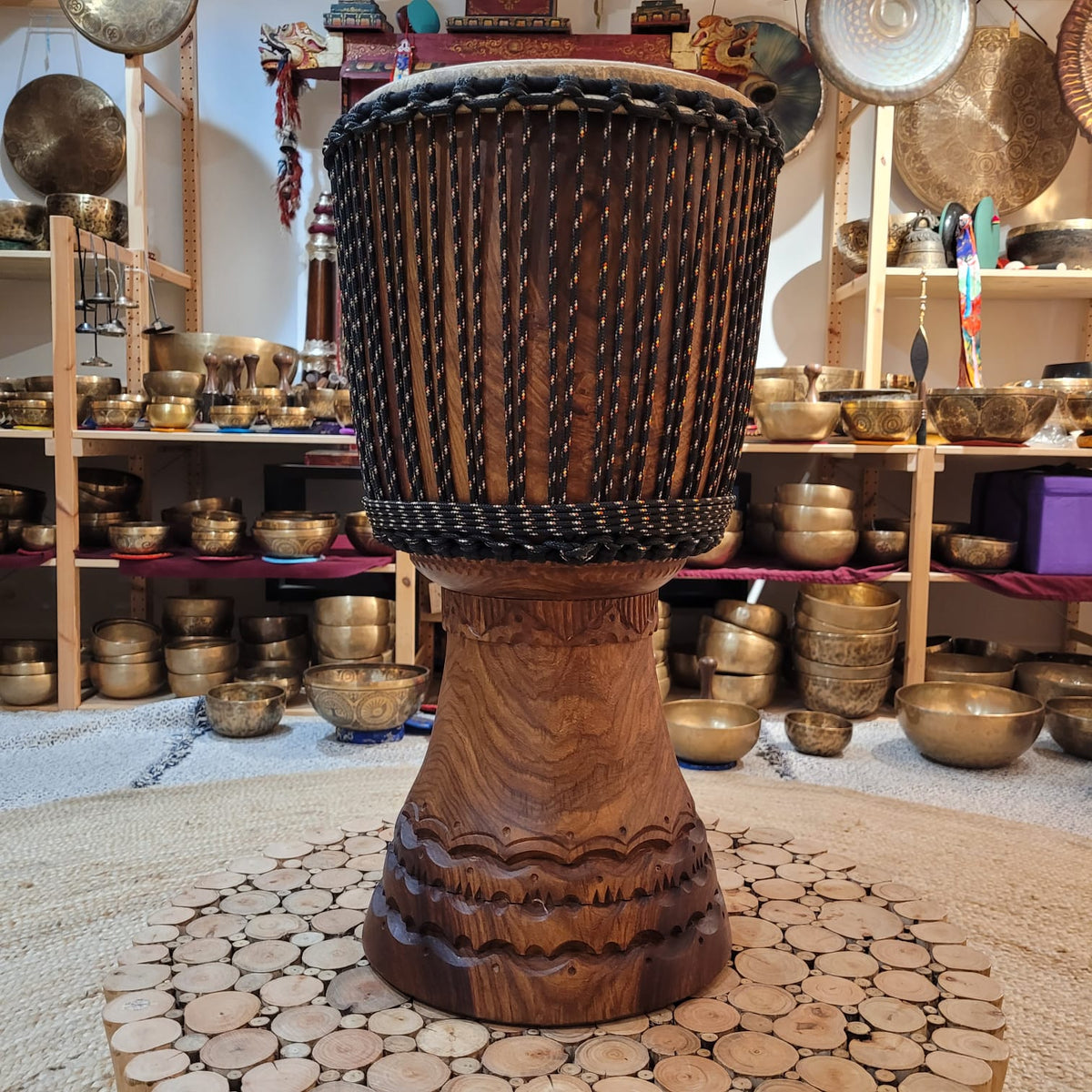 Meisterklasse Djembé aus Mali  Ø 35 cm, H 66 cm