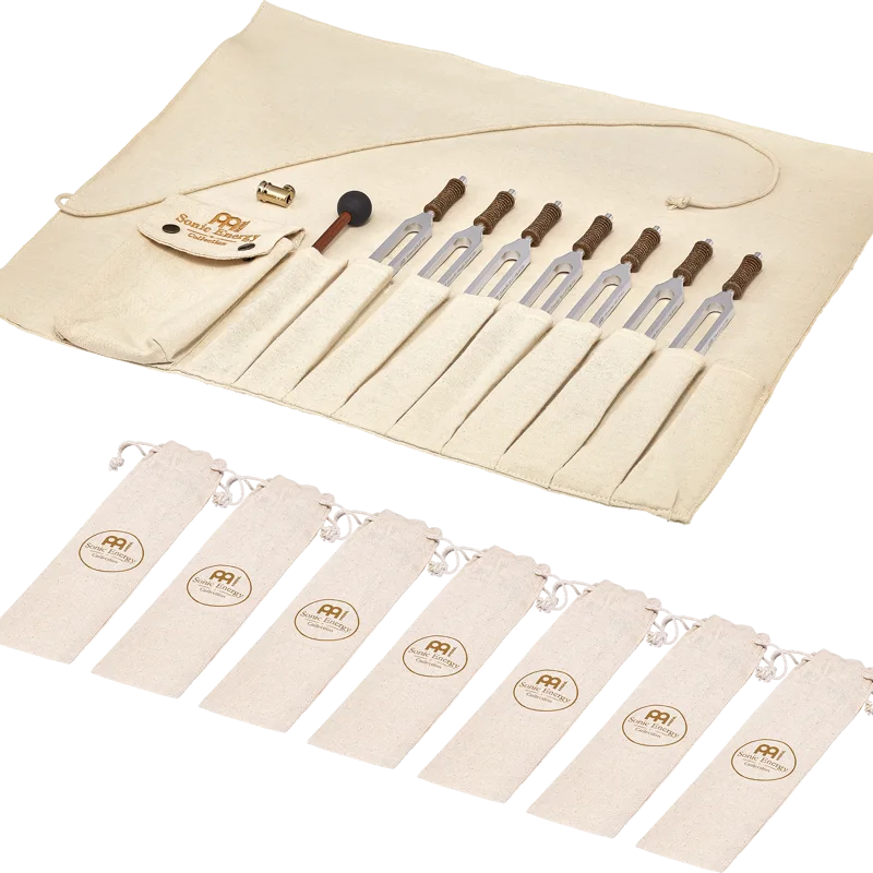 Therapie Stimmgabel Chakra Set - 7 Stück - Rollup Bag