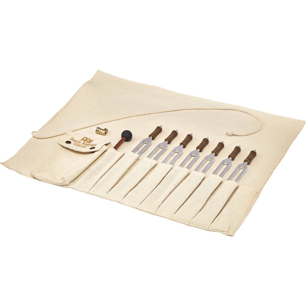 Therapie Stimmgabel Chakra Set - 7 Stück - Rollup Bag