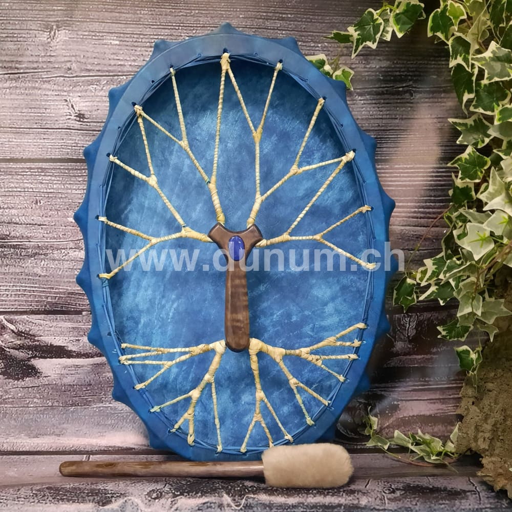 Schamanentrommel Oval Blau - Ziege | Schamanentrommel | Perkussion & Trommel | Dunum.ch