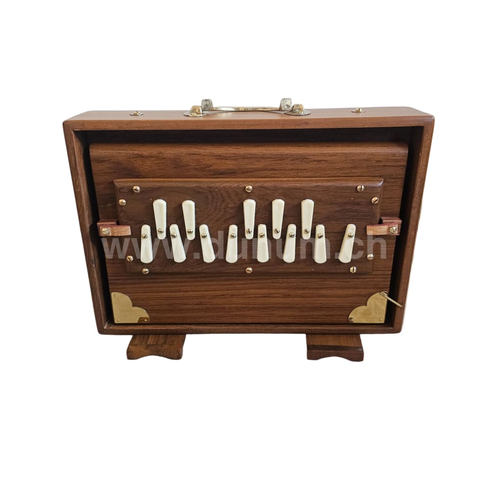 Shrutibox Small / Medium / Large – 13 chromatische Töne 440 Hz Teakholz inkl. Tasche. - small
