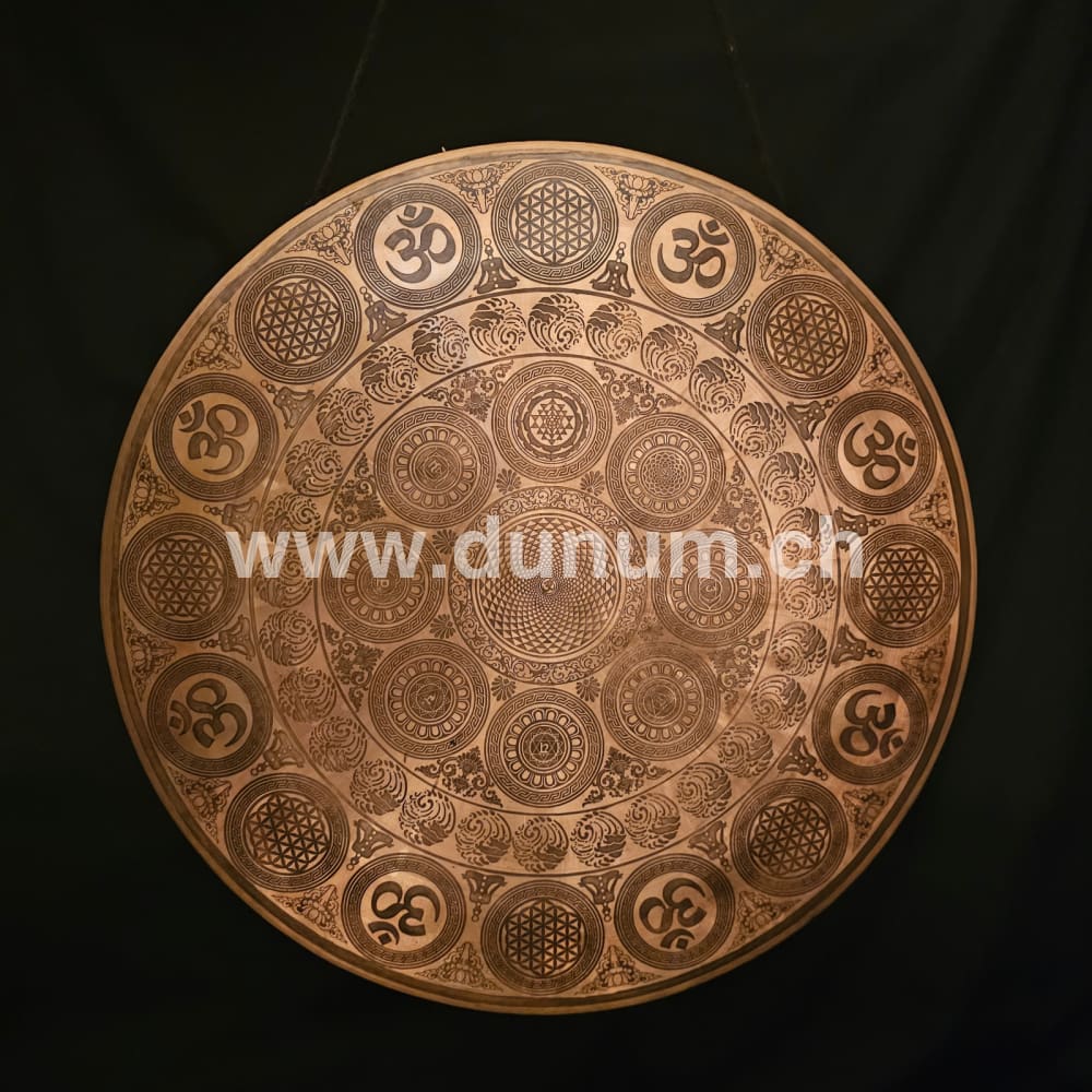 Tempelgong aus Nepal ø 40 cm - Blume des Lebens