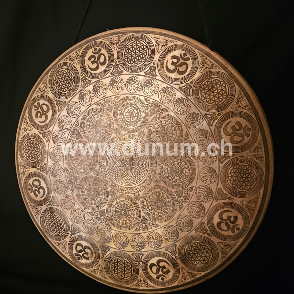 Tempelgong aus Nepal ø 40 cm - Blume des Lebens
