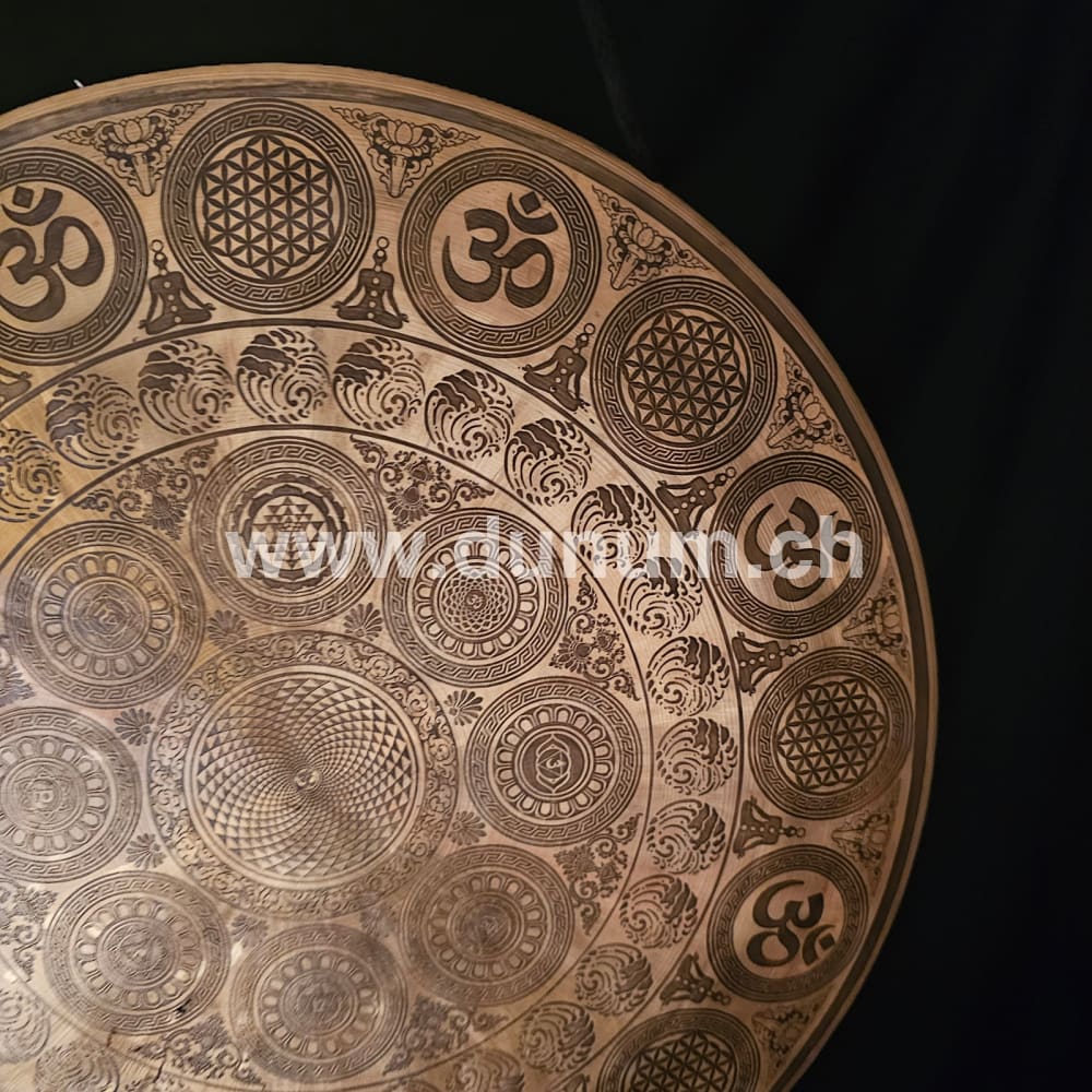 Tempelgong aus Nepal ø 40 cm - Blume des Lebens