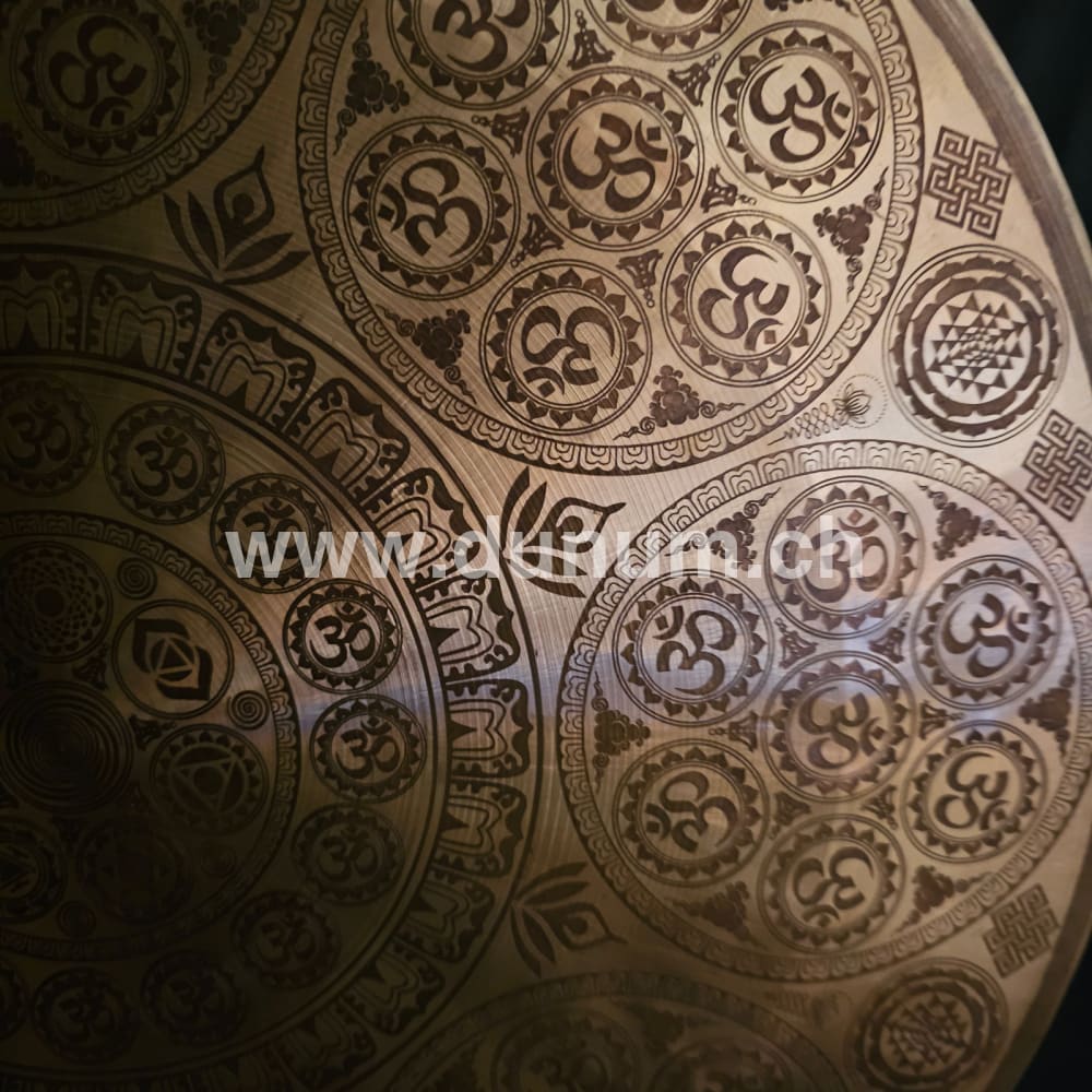 Tempelgong aus Nepal ø 40 cm - Om