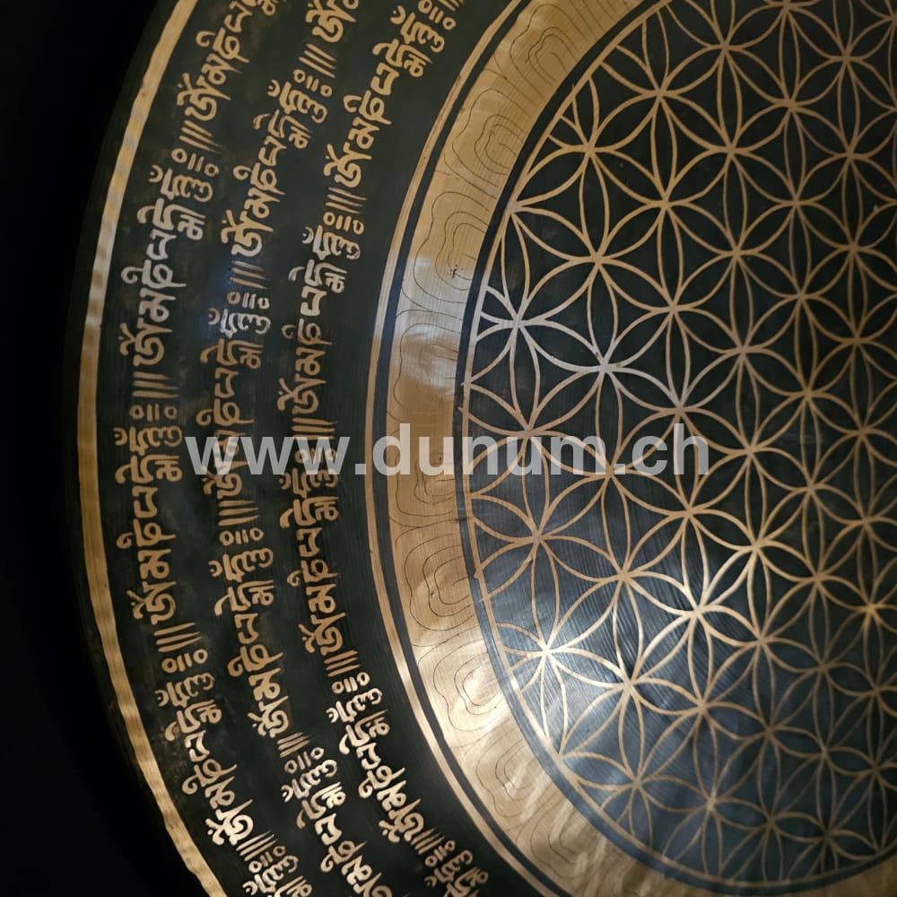 Tempelgong aus Nepal ø 50 cm - Blume des Lebens