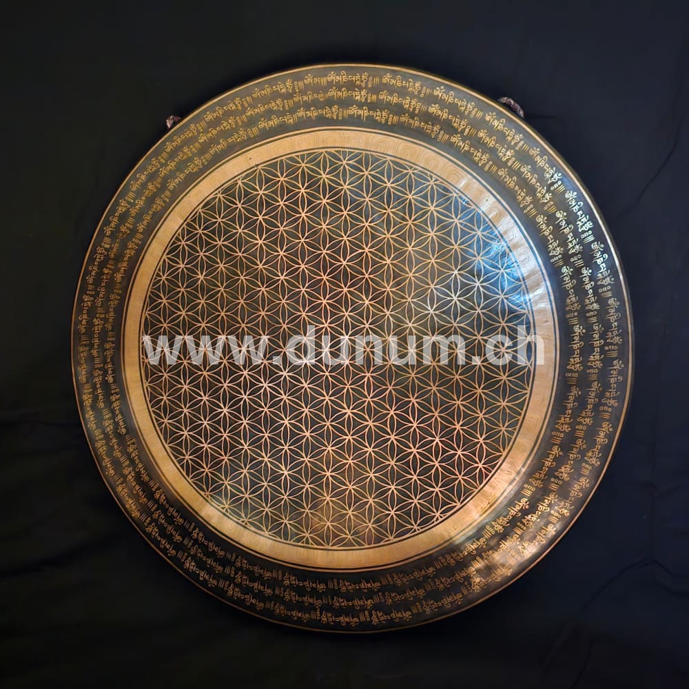 Tempelgong aus Nepal ø 50 cm - Blume des Lebens