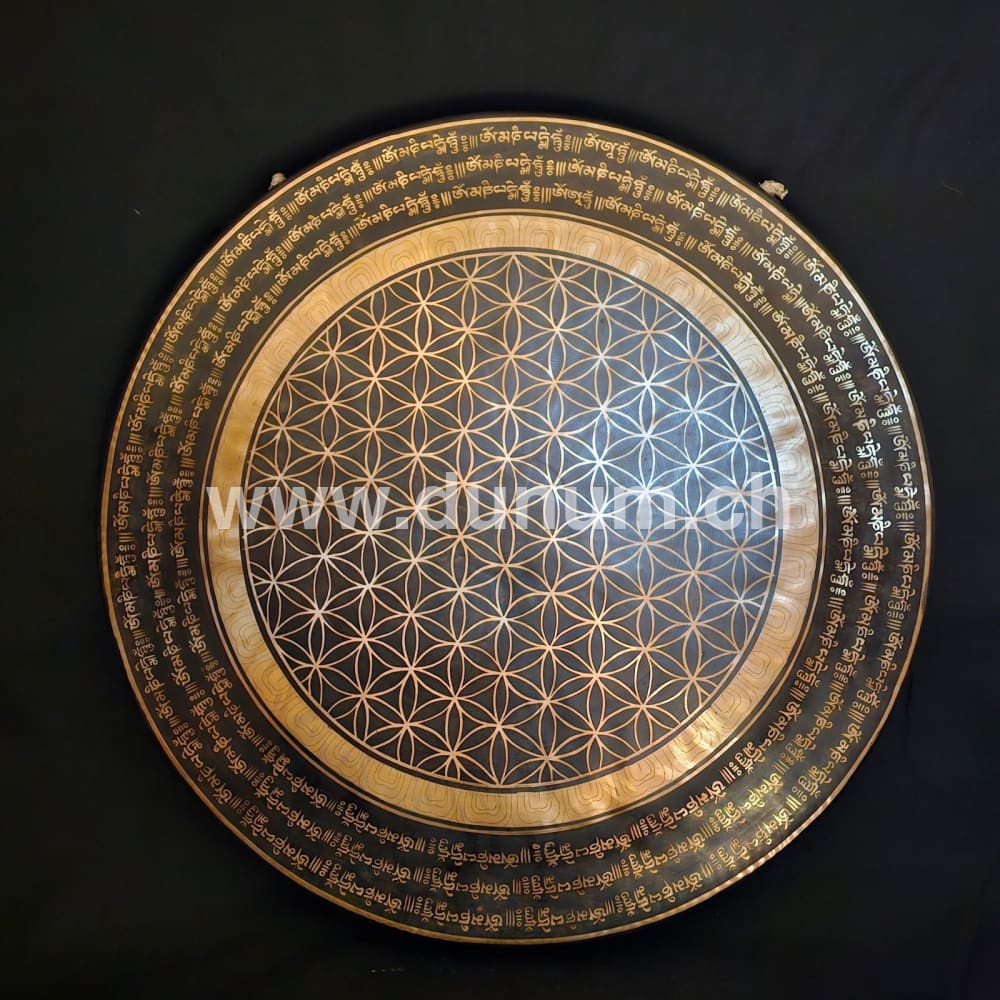 Tempelgong aus Nepal ø 50 cm - Blume des Lebens