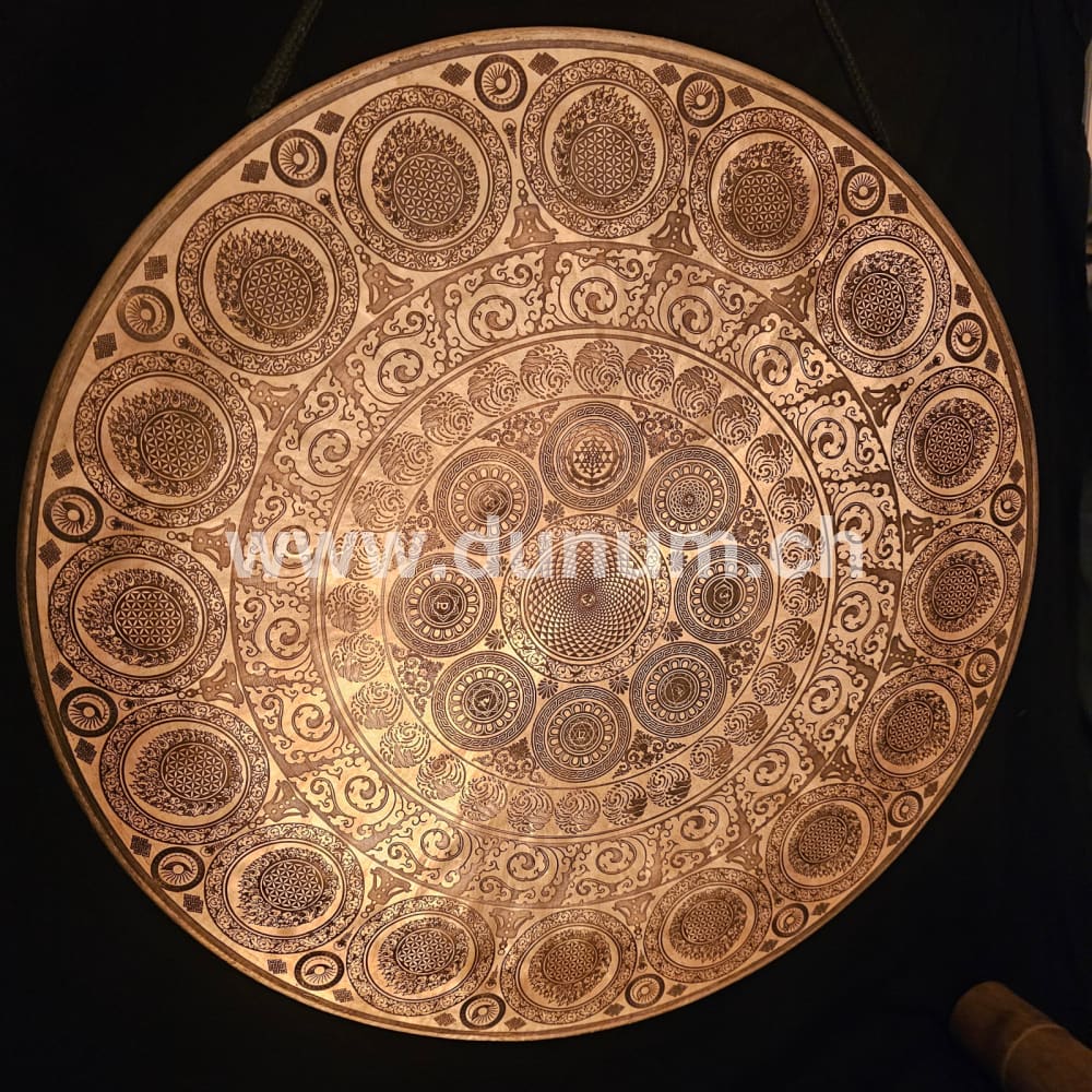 Tempelgong aus Nepal ø 60 cm - Blume des Lebens