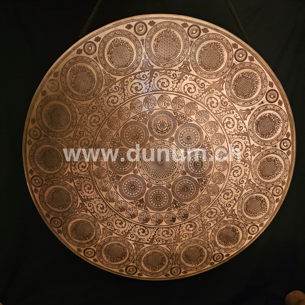 Tempelgong aus Nepal ø 60 cm - Blume des Lebens