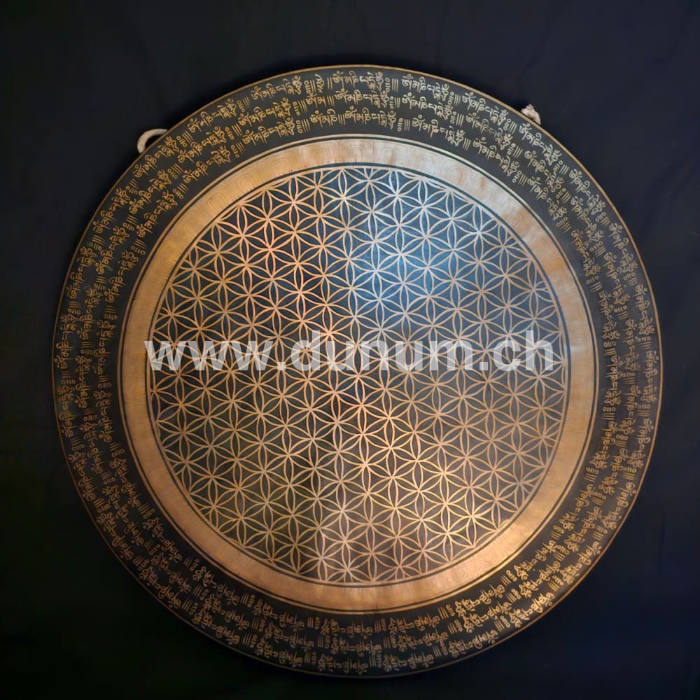 Tempelgong aus Nepal ø 60 cm - Blume des Lebens