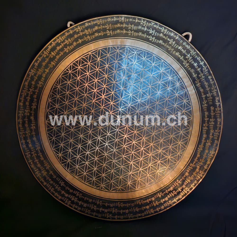 Tempelgong aus Nepal ø 60 cm - Blume des Lebens