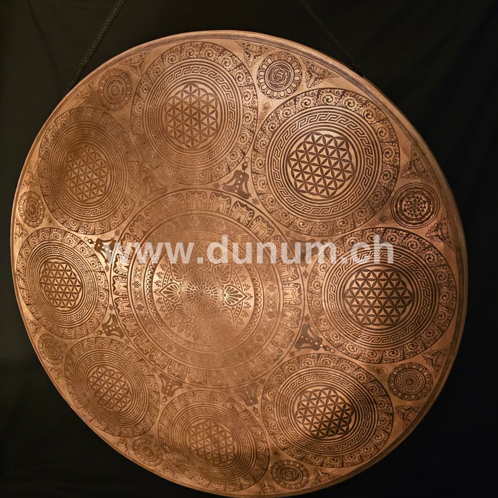 Tempelgong aus Nepal ø 60 cm - Lotus