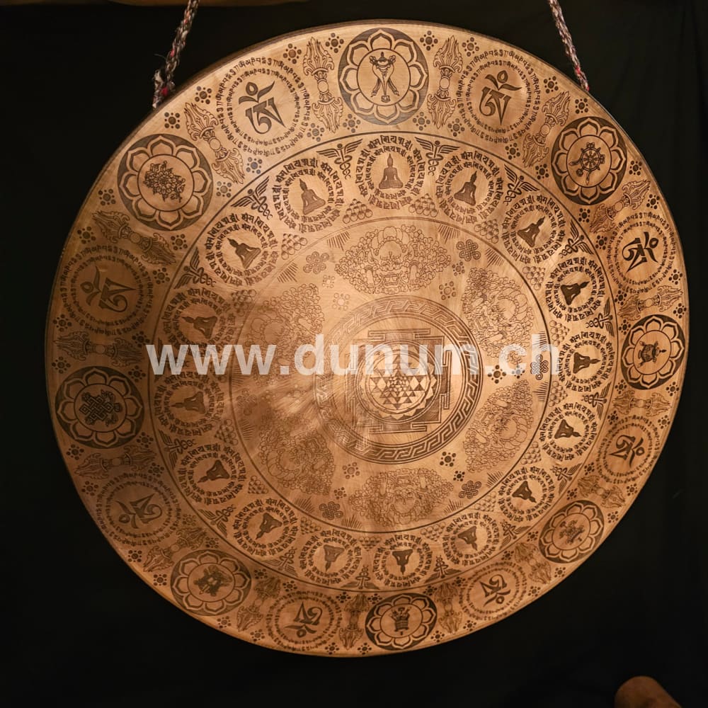 Tempelgong aus Nepal ø 60 cm - Sri Yantra