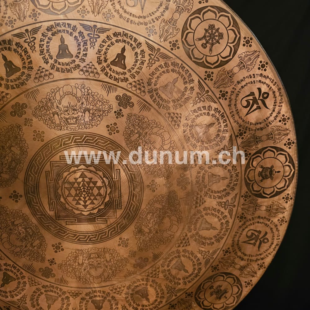 Tempelgong aus Nepal ø 60 cm - Sri Yantra
