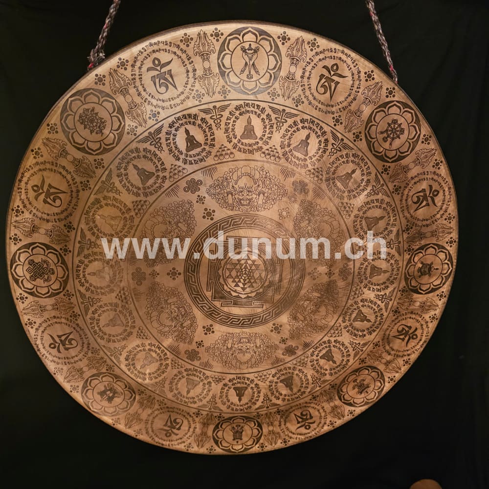Tempelgong aus Nepal ø 60 cm - Sri Yantra