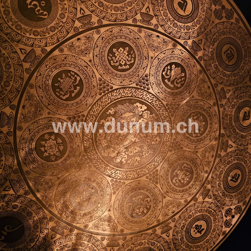 Tempelgong aus Nepal ø 70 cm - Drache