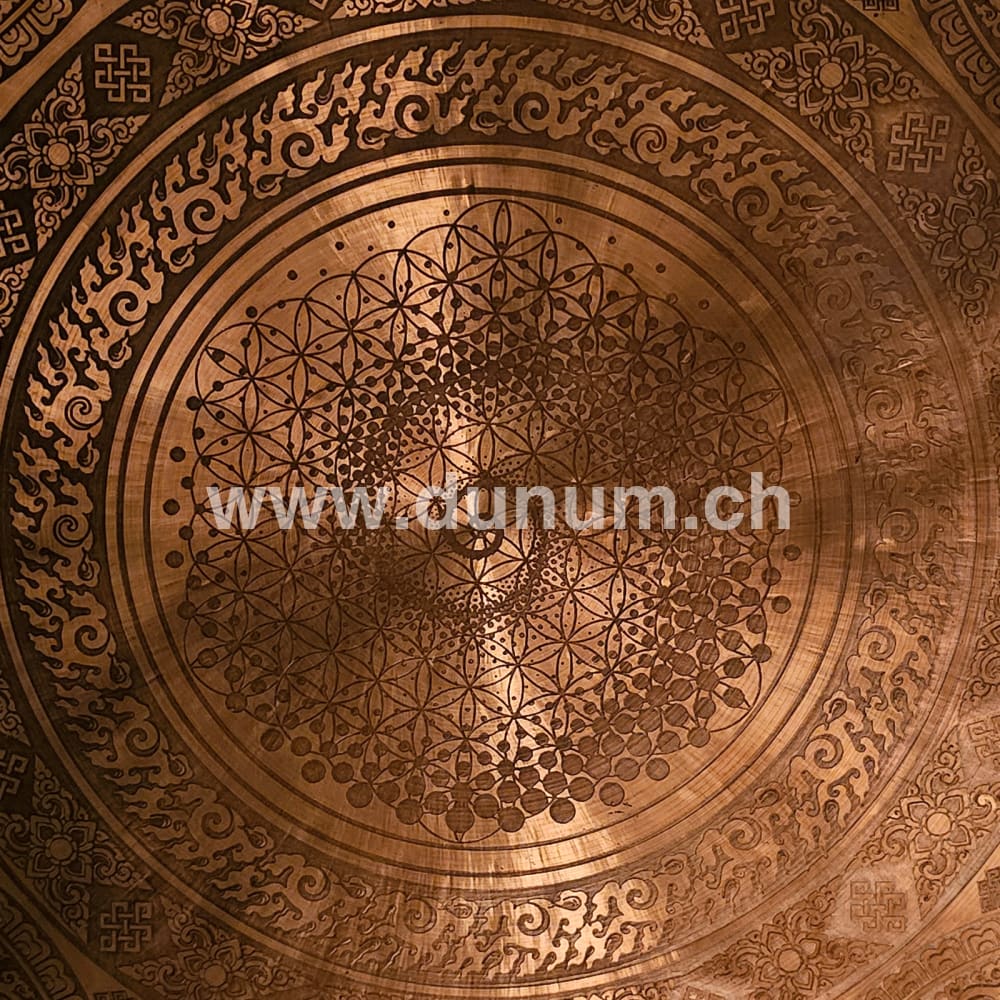 Tempelgong aus Nepal ø 70 cm - Spirale