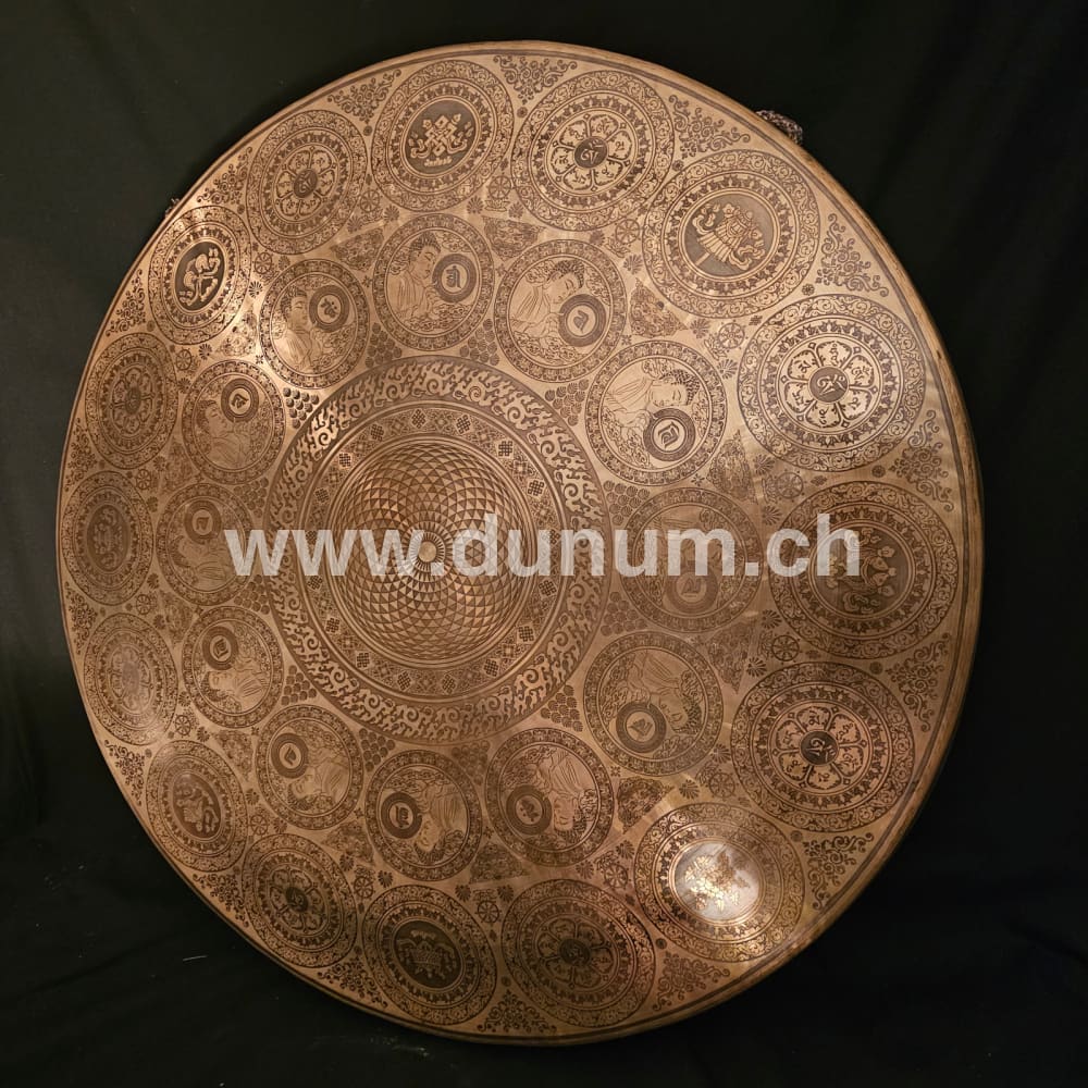 Tempelgong aus Nepal ø 80 cm - Blume des Lebens