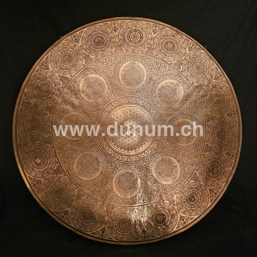 Tempelgong aus Nepal ø 90 cm - Spirale